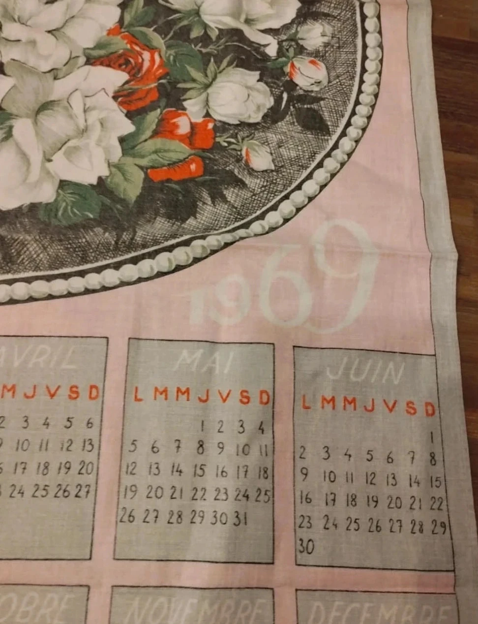 Reclamekalender bloemenstof 1969 Dralux – photo 3